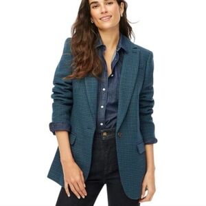 J. Crew Factory Blue Plaid Blazer